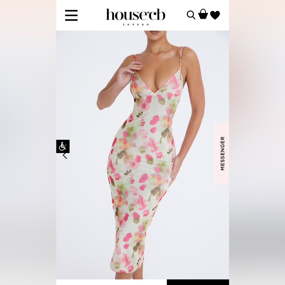 House of CB x mistress rocks floral print midi dress brand new tags still, small